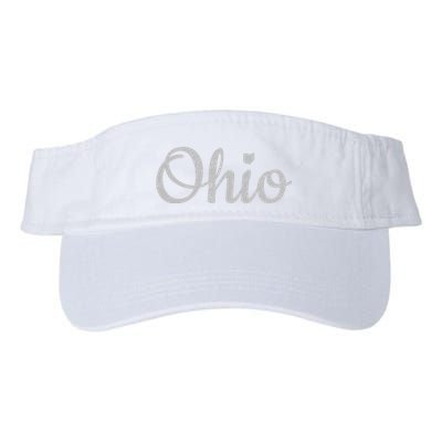 State Of Ohio Pride Script Text Distressed Design Gifts Visor