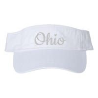 State Of Ohio Pride Script Text Distressed Design Gifts Visor