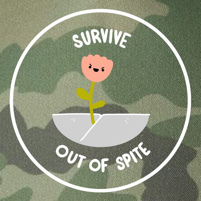 Survive Out Of Spite Dandelion Legacy Tie Dye Trucker Hat