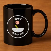 Survive Out Of Spite Dandelion 11oz C Handle Ceramic Mug