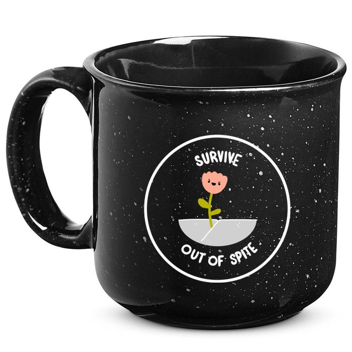 Survive Out Of Spite Dandelion 15oz Campfire Ceramic Mug
