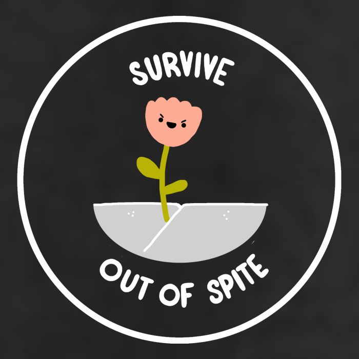 Survive Out Of Spite Dandelion Microfiber Hand Towel