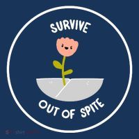Survive Out Of Spite Dandelion Button