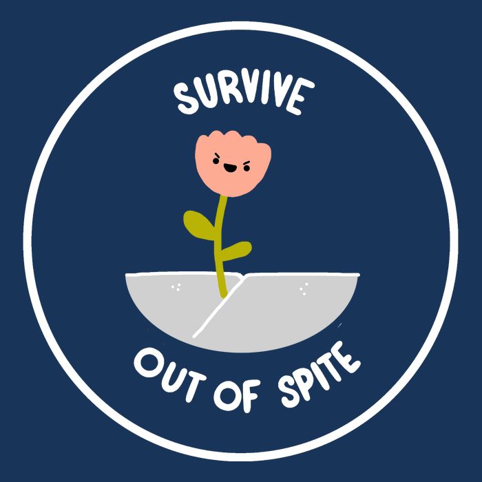 Survive Out Of Spite Dandelion Bucket Hat