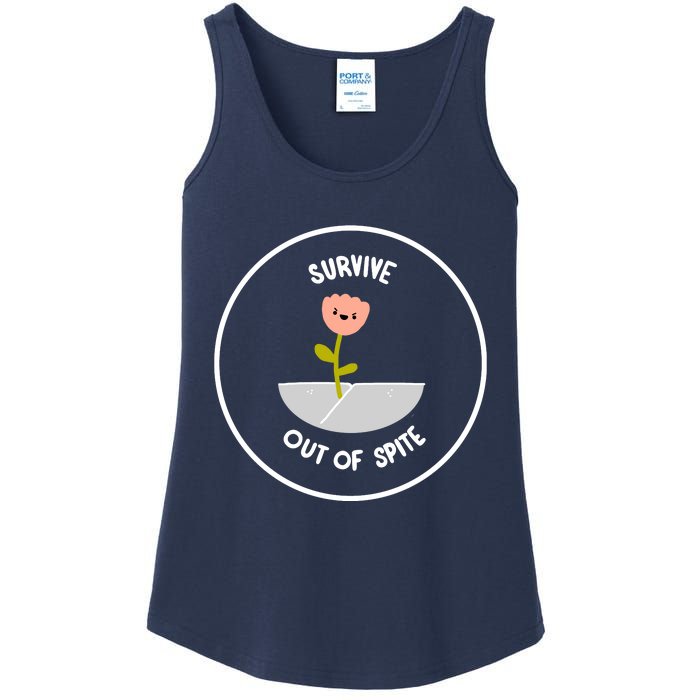 Survive Out Of Spite Dandelion Ladies Essential Tank