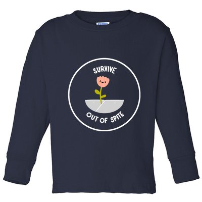 Survive Out Of Spite Dandelion Toddler Long Sleeve Shirt