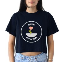Survive Out Of Spite Dandelion Crop Top