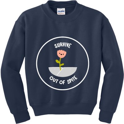 Survive Out Of Spite Dandelion Kids Sweatshirt
