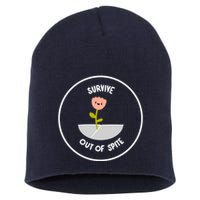 Survive Out Of Spite Dandelion Short Acrylic Beanie