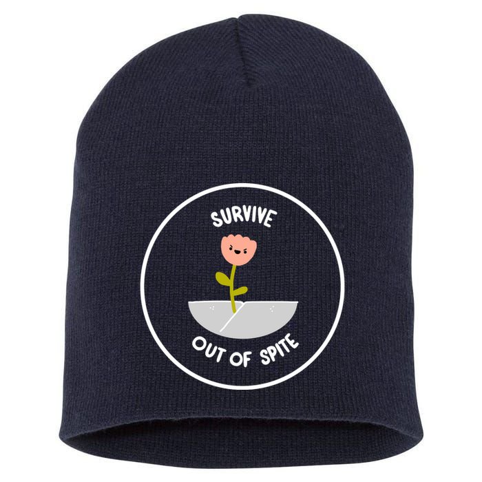 Survive Out Of Spite Dandelion Short Acrylic Beanie