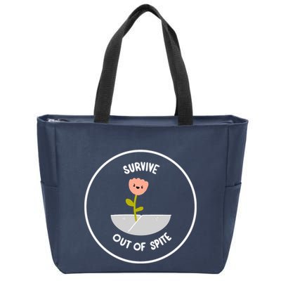 Survive Out Of Spite Dandelion Zip Tote Bag