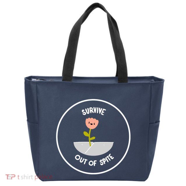 Survive Out Of Spite Dandelion Zip Tote Bag
