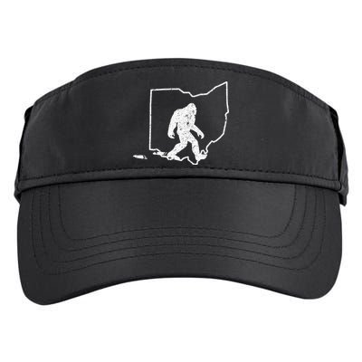State Of Ohio Vintage Pride Bigfoot Hunter Adult Drive Performance Visor