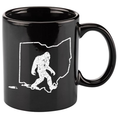 State Of Ohio Vintage Pride Bigfoot Hunter 11oz C Handle Ceramic Mug