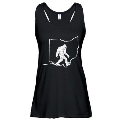 State Of Ohio Vintage Pride Bigfoot Hunter Ladies Essential Flowy Tank