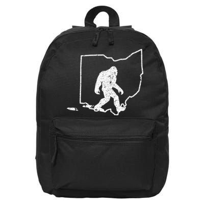 State Of Ohio Vintage Pride Bigfoot Hunter 16 in Basic Backpack