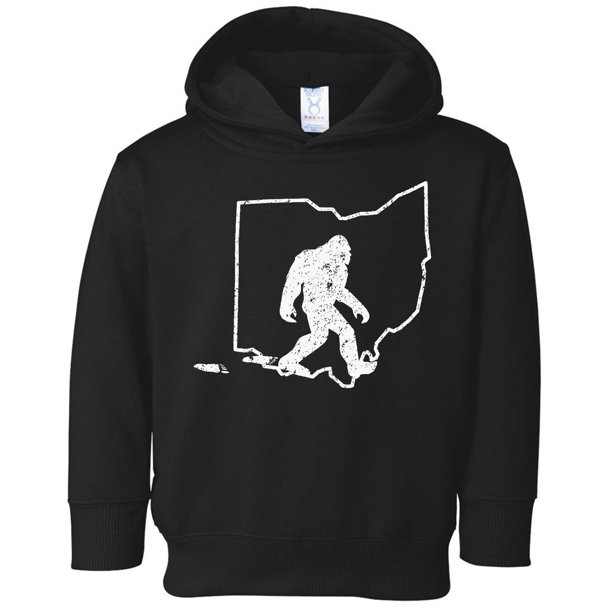 State Of Ohio Vintage Pride Bigfoot Hunter Toddler Hoodie