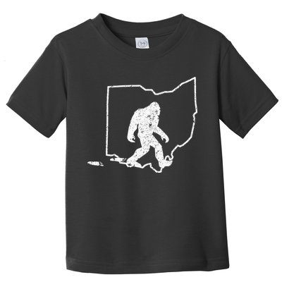 State Of Ohio Vintage Pride Bigfoot Hunter Toddler T-Shirt
