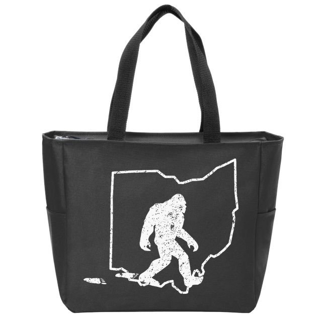 State Of Ohio Vintage Pride Bigfoot Hunter Zip Tote Bag