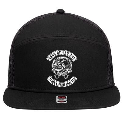 Sons Of Old Age Aches And Pains Chapter (On Back) 7 Panel Mesh Trucker Snapback Hat