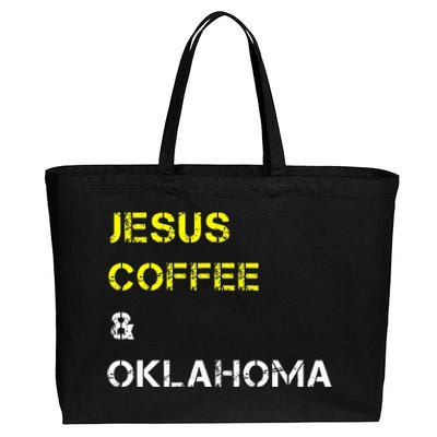 State Of Oklahoma Cotton Canvas Jumbo Tote