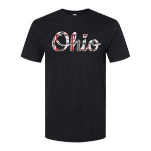 State Of Ohio Ohioan Pride Trendy Plaid Script Text Softstyle CVC T-Shirt