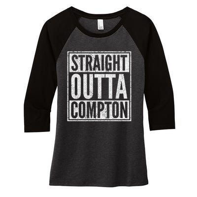 Straight Out Of Compton Compton Costume Women's Tri-Blend 3/4-Sleeve Raglan Shirt