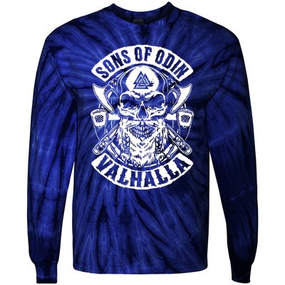 Sons Of Odin Vikings Nordic Odin Thor Tie-Dye Long Sleeve Shirt