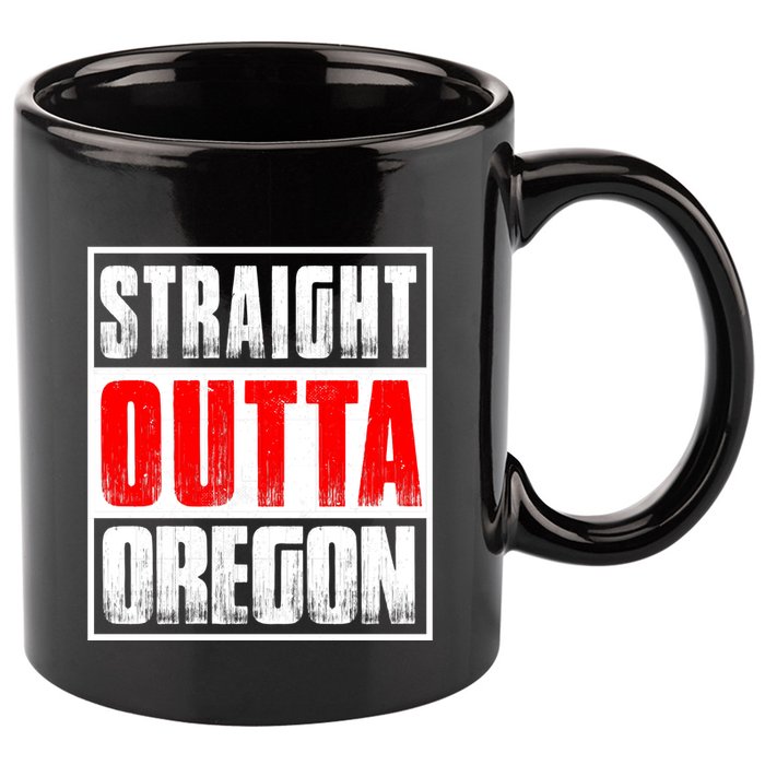 Straight Outta Oregon 11oz C Handle Ceramic Mug
