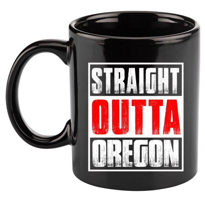 Straight Outta Oregon 11oz C Handle Ceramic Mug