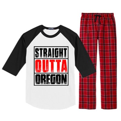 Straight Outta Oregon Raglan Sleeve Pajama Set