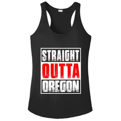 Straight Outta Oregon Ladies PosiCharge Competitor Racerback Tank