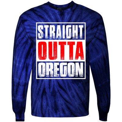 Straight Outta Oregon Tie-Dye Long Sleeve Shirt