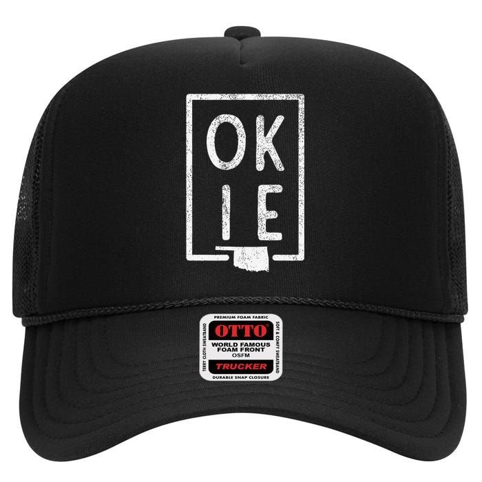 State Of Oklahoma Okie Pride High Crown Mesh Back Trucker Hat