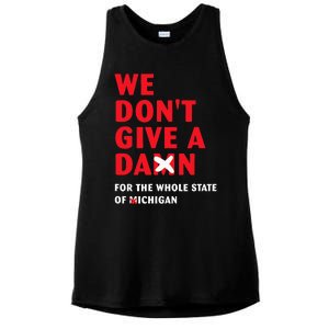 State of Ohio We Don't Give A Damn For Michigan Ladies PosiCharge Tri-Blend Wicking Tank