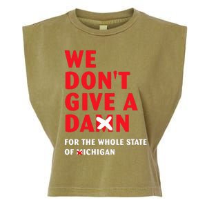 State of Ohio We Don't Give A Damn For Michigan Garment-Dyed Women's Muscle Tee