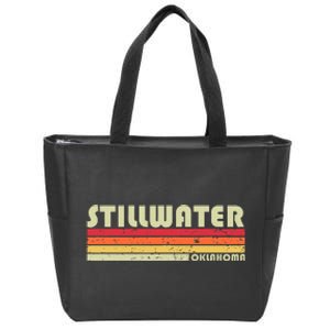 Stillwater Ok Oklahoma Funny City Home Roots Gift Retro 80s Zip Tote Bag