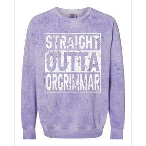 Straight Outta Orgrimmar Horde Gamer Colorblast Crewneck Sweatshirt