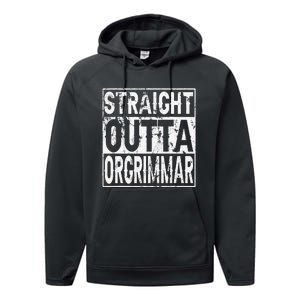 Straight Outta Orgrimmar Horde Gamer Performance Fleece Hoodie