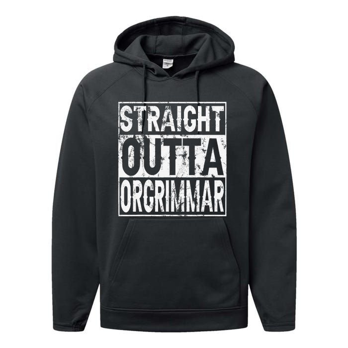 Straight Outta Orgrimmar Horde Gamer Performance Fleece Hoodie