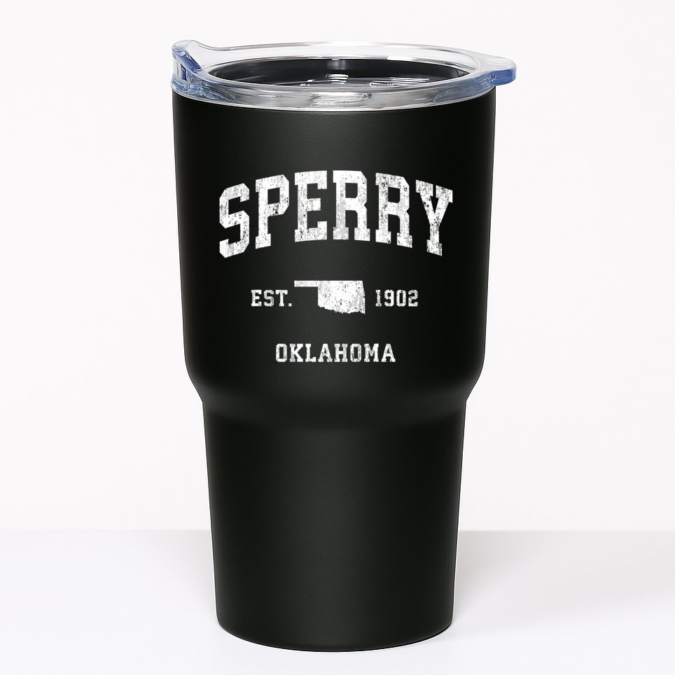 Sperry Oklahoma Ok Vintage Athletic Tumbler