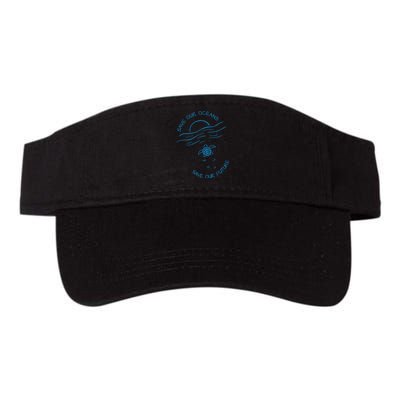 Save Our Oceans Sea Turtle Pro Environment Nature Earth Day Valucap Bio-Washed Visor