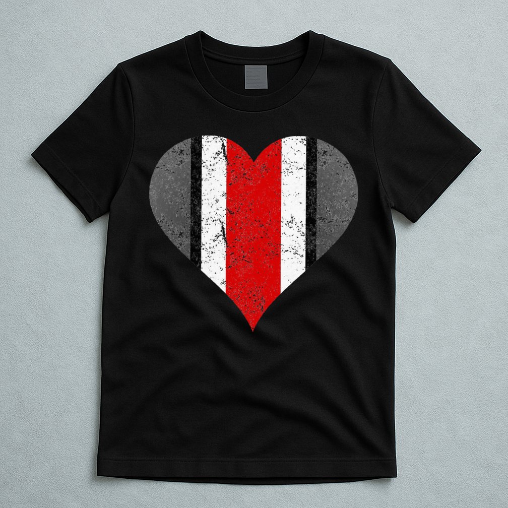State Of Ohio Pride Striped Distressed T-Shirt