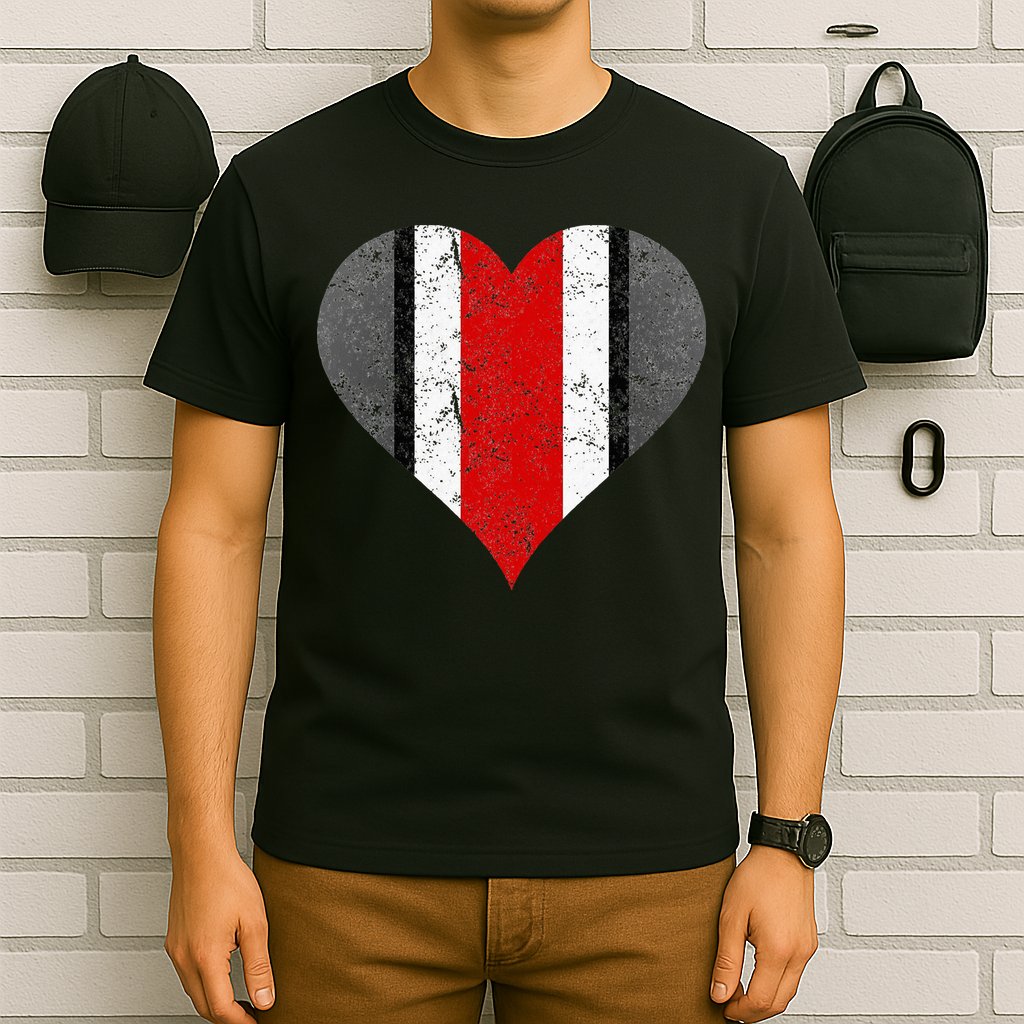 State Of Ohio Pride Striped Distressed T-Shirt