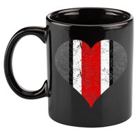 State Of Ohio Pride Striped Distressed 11oz C Handle Ceramic Mug