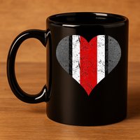 State Of Ohio Pride Striped Distressed 11oz C Handle Ceramic Mug