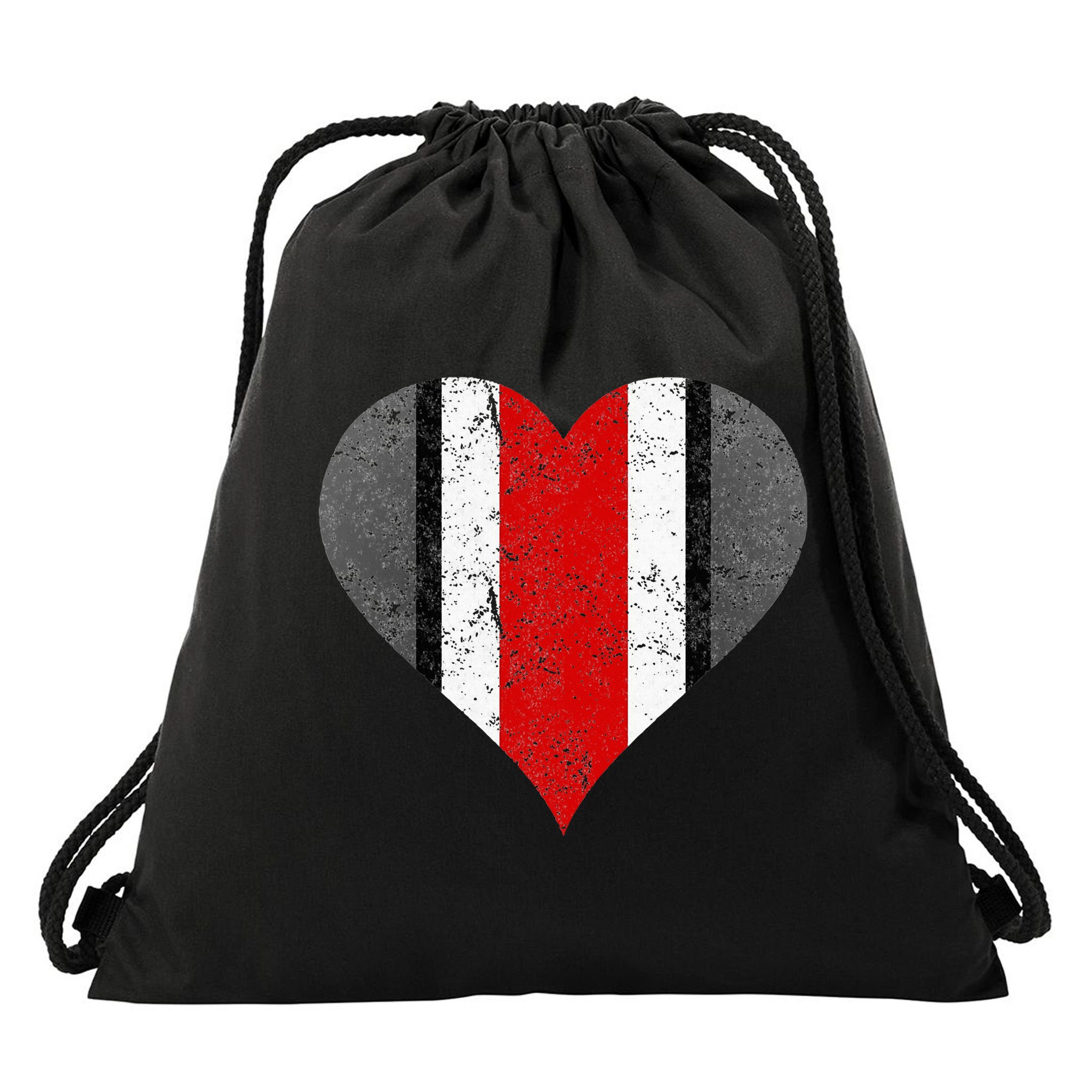 State Of Ohio Pride Striped Distressed Drawstring Bag