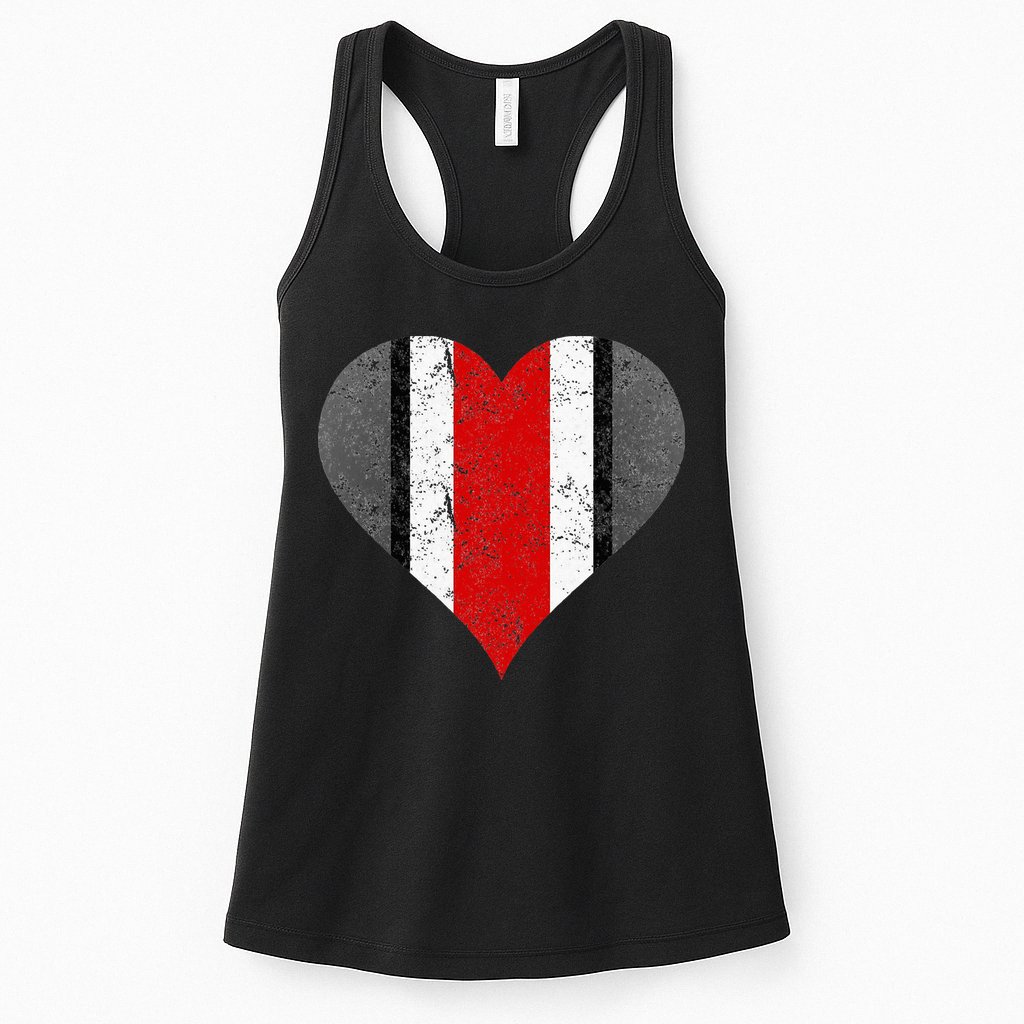 State Of Ohio Pride Striped Distressed Womens Tank Top