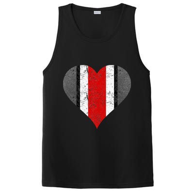 State Of Ohio Pride Striped Distressed PosiCharge Competitor Tank