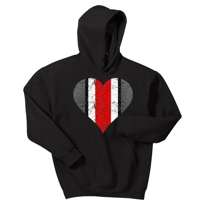 State Of Ohio Pride Striped Distressed Kids Hoodie